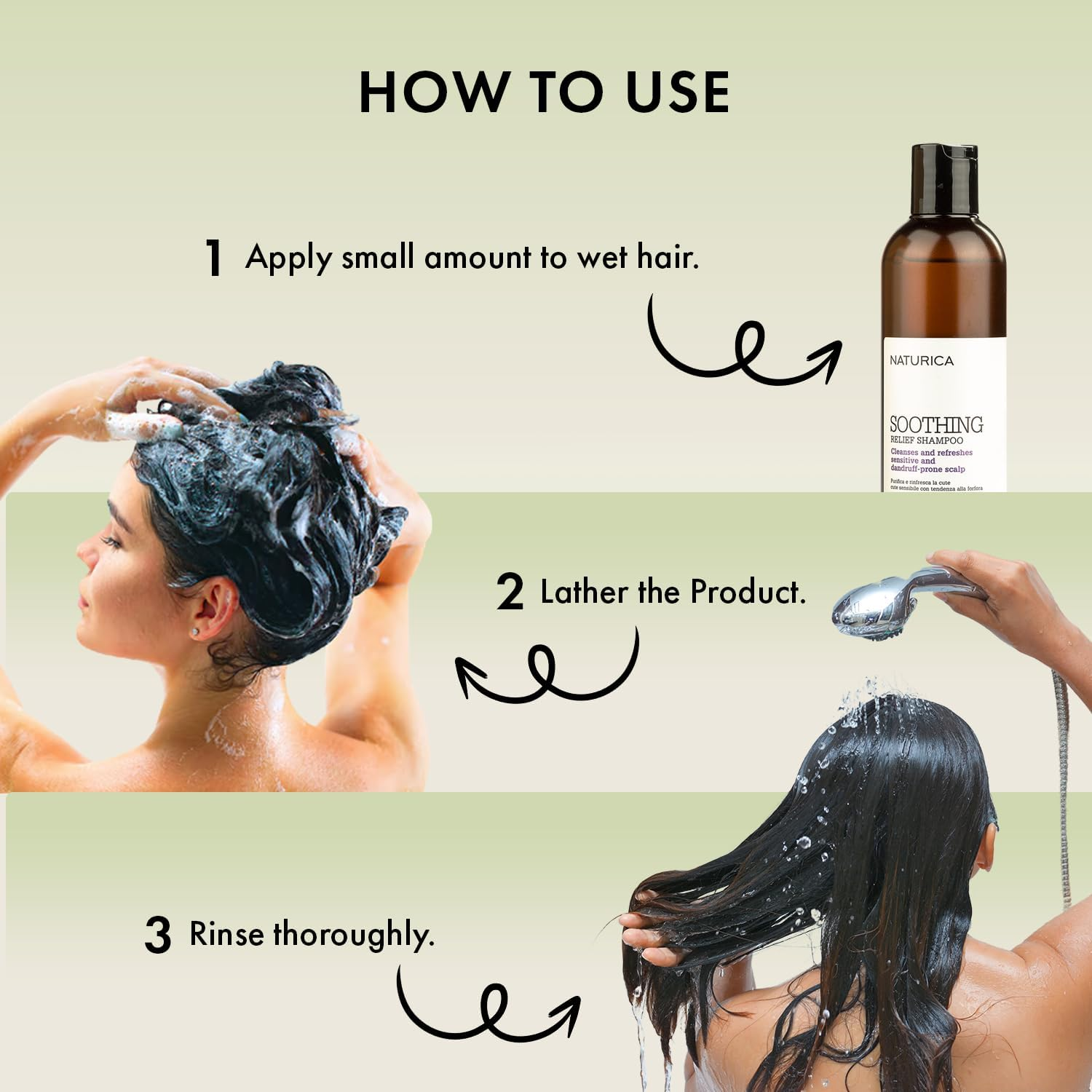 Naturica Soothing Shampoo Sensitive and Dandruff Prone Hair and Scalp with Red Sicilian Orange, Sage and Thyme Extracts - 250Ml image number 2