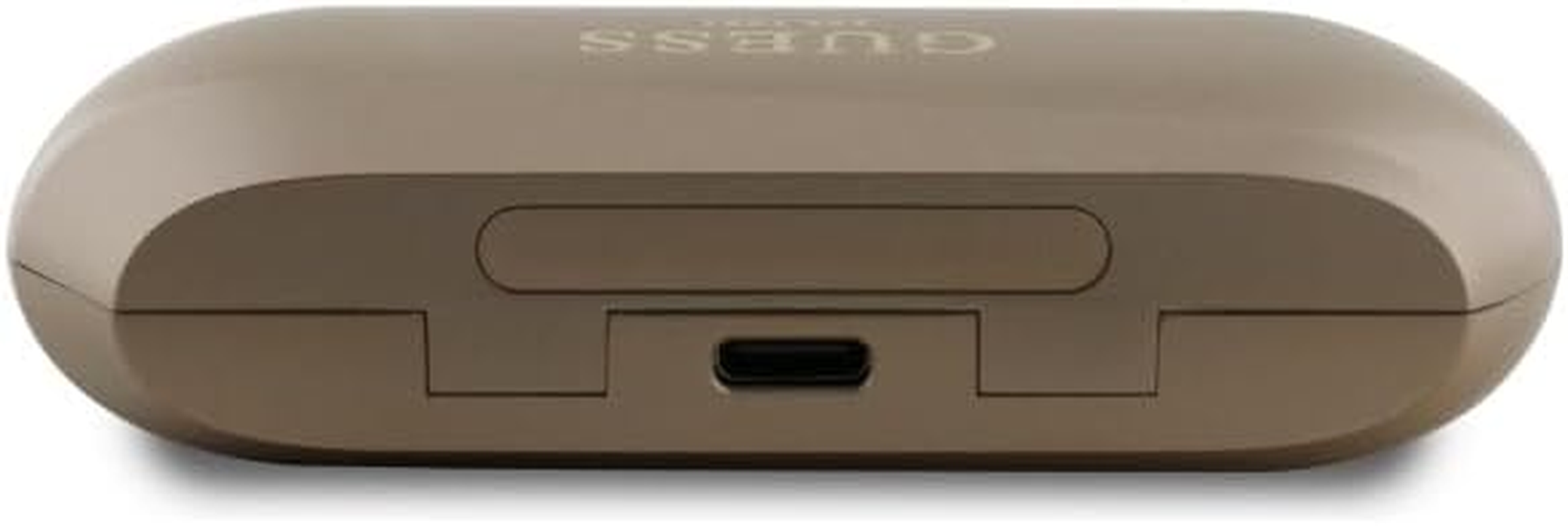 CG Mobile Guess Bluetooth Headphones TWS + Docking Station Elongated Metallic Printed Logo Gold