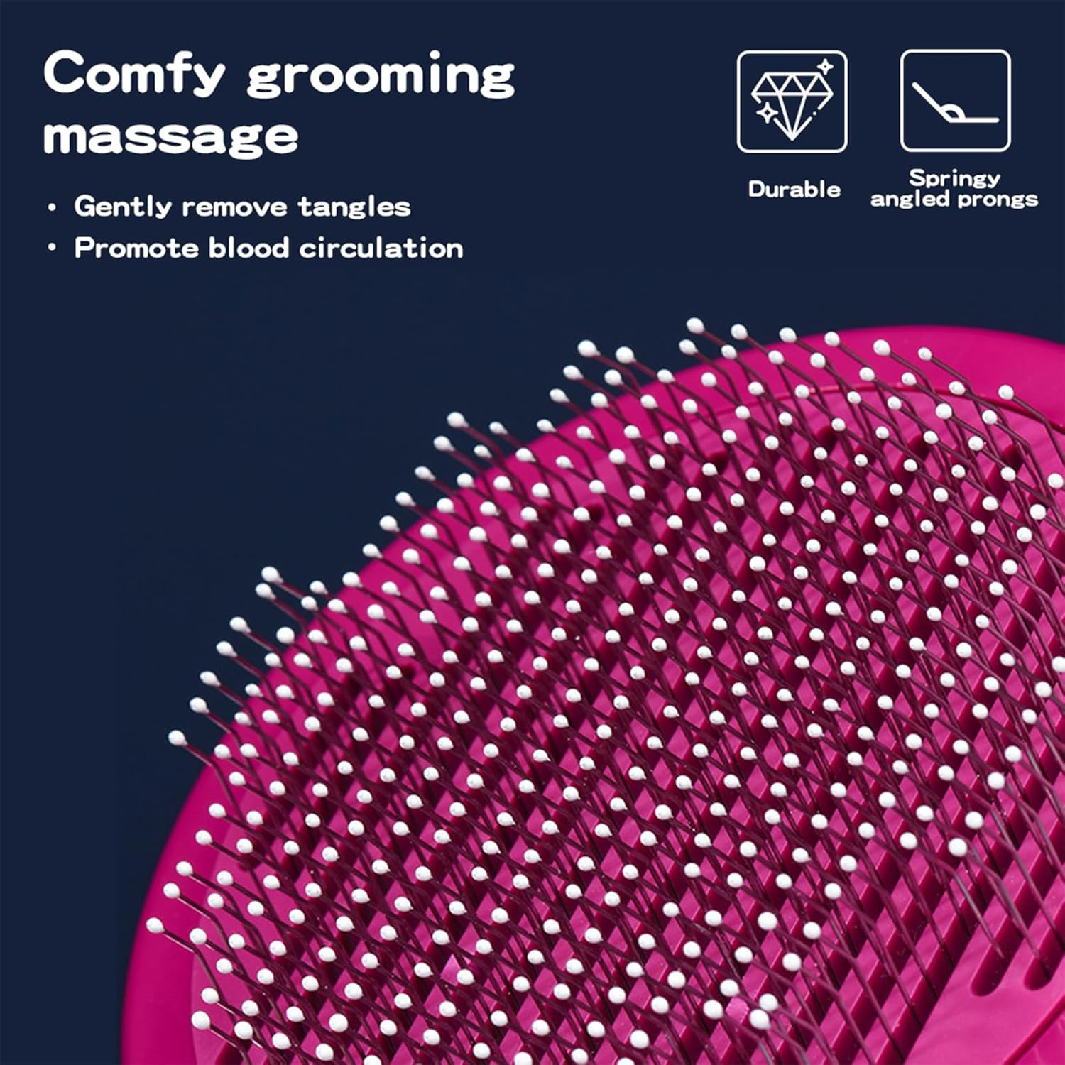 Pawz 3PCS Pet Grooming Tools Kit Fur Cleaning, Grooming Brush One-Click Self Cleaning Deshedding Tool Dematting Comb for Dog Cat,Double-Sided Undercoat Rake, Hair Remover Sticker Set Detangling image number 1