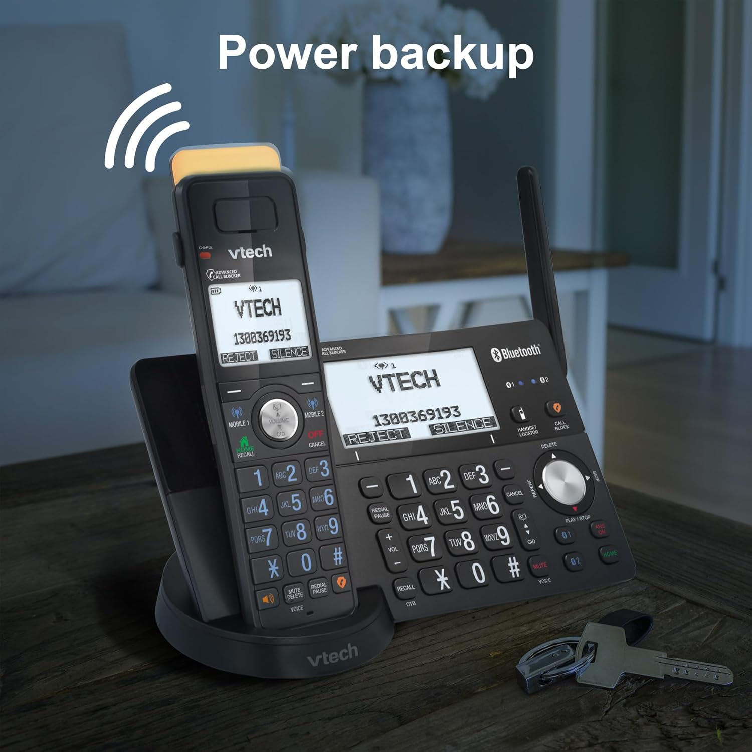 Vtech CLS21250 Super Long Range DECT Cordless Phone with Handsfree Speakerphone, 200 Name and Number Phonebook, 10 Last Number Redial, Volume Booster, up to 22 Hours Talk Time image number 2