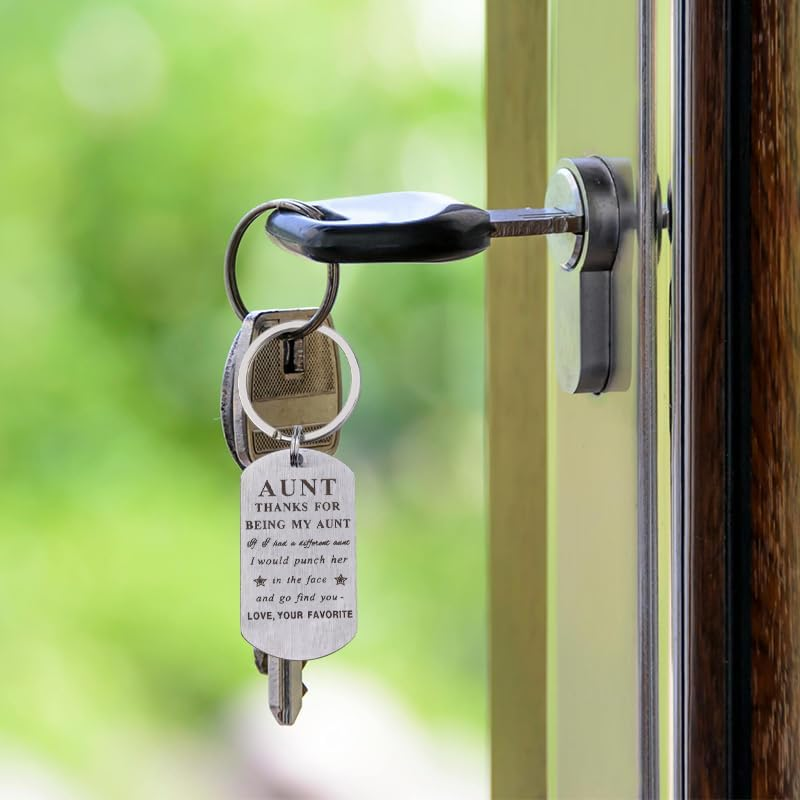 Aunt Christmas Birthday Gifts for Women from Niece Nephew Aunt Keychain Gifts for Aunt Aunts Auntie Aunty Thanks for Being My Aunt Inspirational Keychains Gifts for Aunt Women image number 2