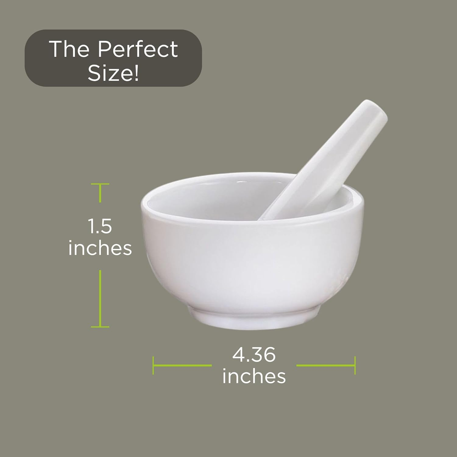 K&uuml;chenprofi Small Porcelain Mortar with Pestle, 7 Cm, Small Porcelain, Spice Mortar, Gourmet Mortar with Pestle, Chopper for Seeds, Spices, Nuts, Pepper or Herbs image number 5