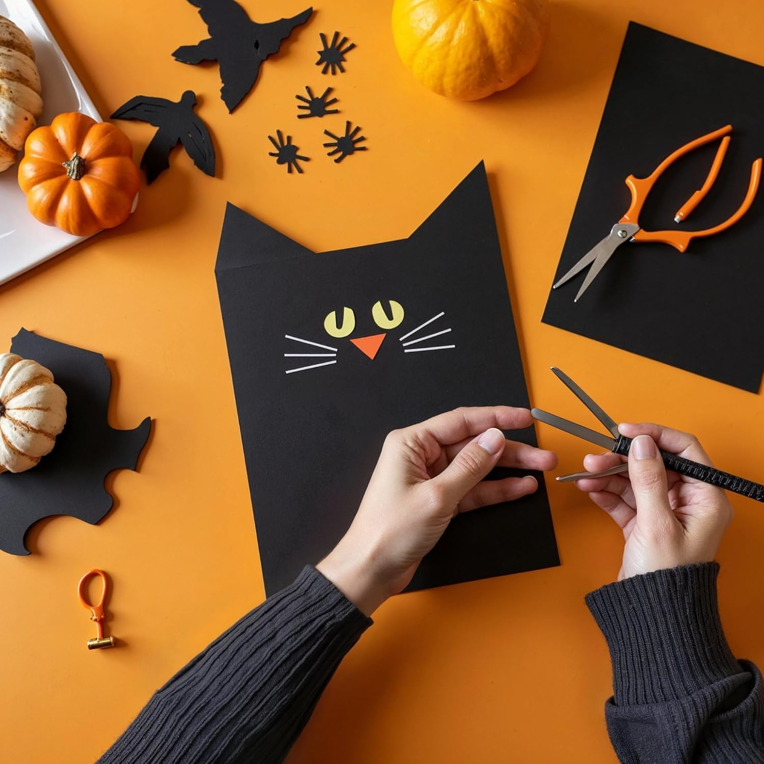 50 Sheets A4 Black Cardstock Paper for DIY Projects and Crafts - 250Gsm Thick Black Cardstock for Printing, Drawing, and Invitations. Size 297X210Mm, Compatible with Laser and Inkjet Printers image number 2