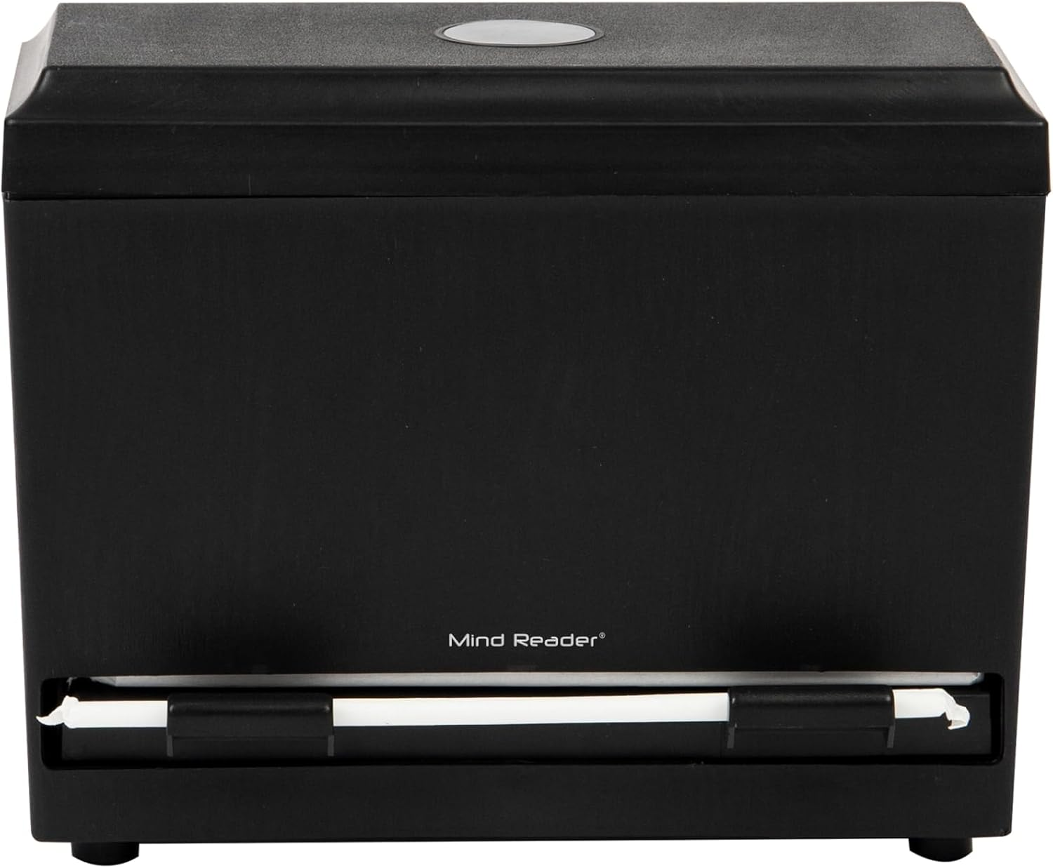 Mind Reader Anchor Collection, One Touch Straw Dispenser, Countertop Organizer, Black 4.5 X 9.25 X 7 image number 1