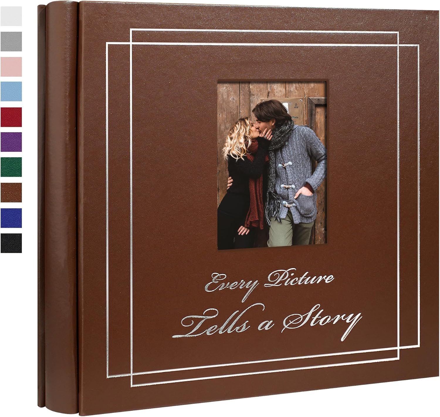 Photo Album 4X6 100 Photos Leather Cover Wedding Photo Albums Extra Large Capacity Picture Book with Beautiful Prints Presents for Wedding Baby Vacation Red