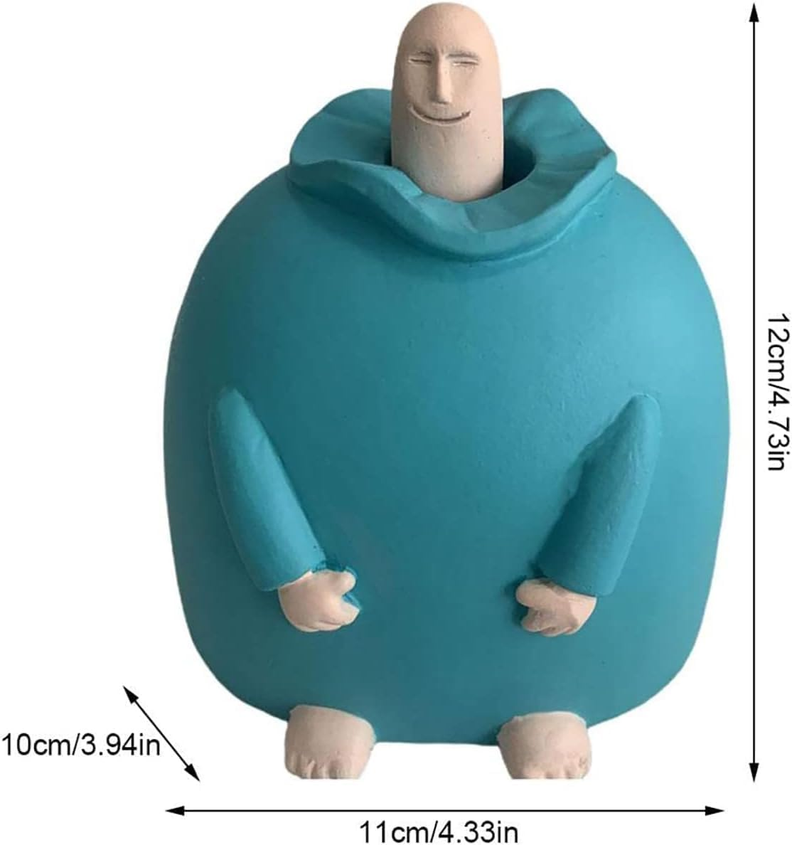 Junwait Funny Smiling Middle Finger Statue Ornaments, Novelty Resin Finger Man Sculpture Decorations, Quirky Middle Finger Hand Statue for Table Shelf Office Desktop Decoration image number 1