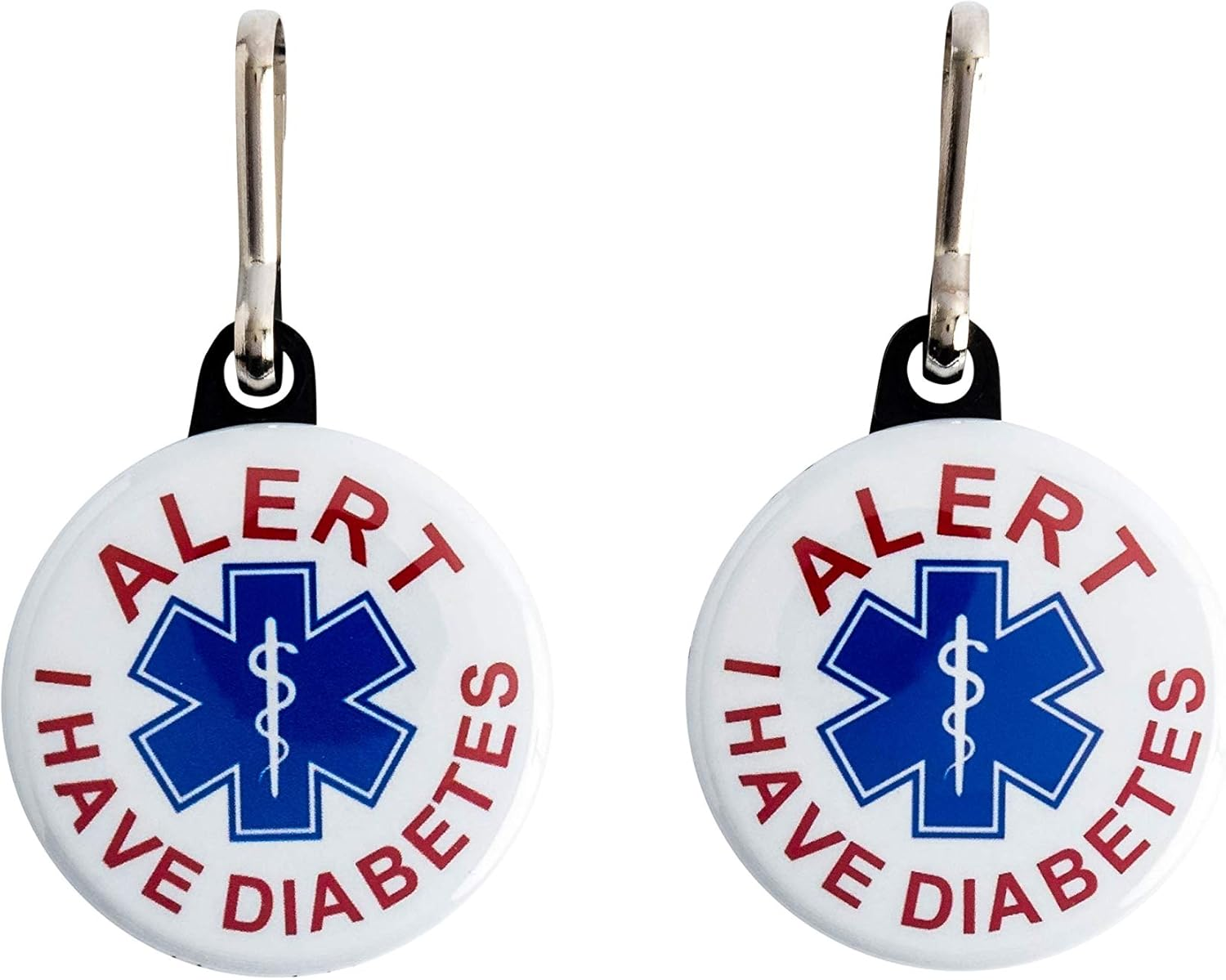 Secure ID I Have Type II Diabetes Button with Snap Clip, Life Alert Button, Medical ID Button for Emergency Situations, Medical Alert for Diabetes Patients (Pacemaker)