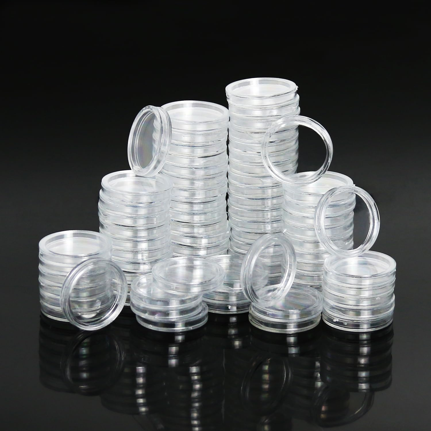 Namzi 200 Pcs 21 Mm Coin Capsules Case Clear round Coin Protector for Coin Holder Collection Supplies image number 3