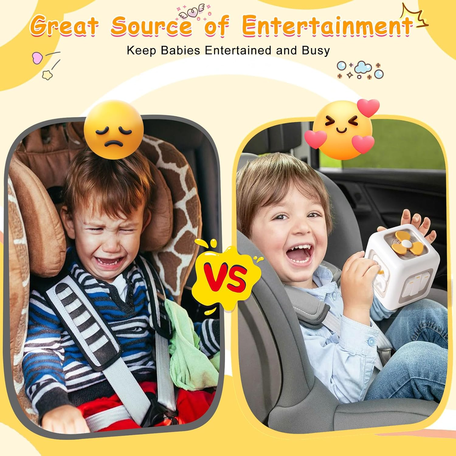 Busy Cube Toys, Tatulan Montessori Toys for 1+ Year Old, Travel Sensory Toys Activity Cube for Toddlers, Learning Fine Motor Skills, Birthday Gift Suitable for Boys Girls image number 5