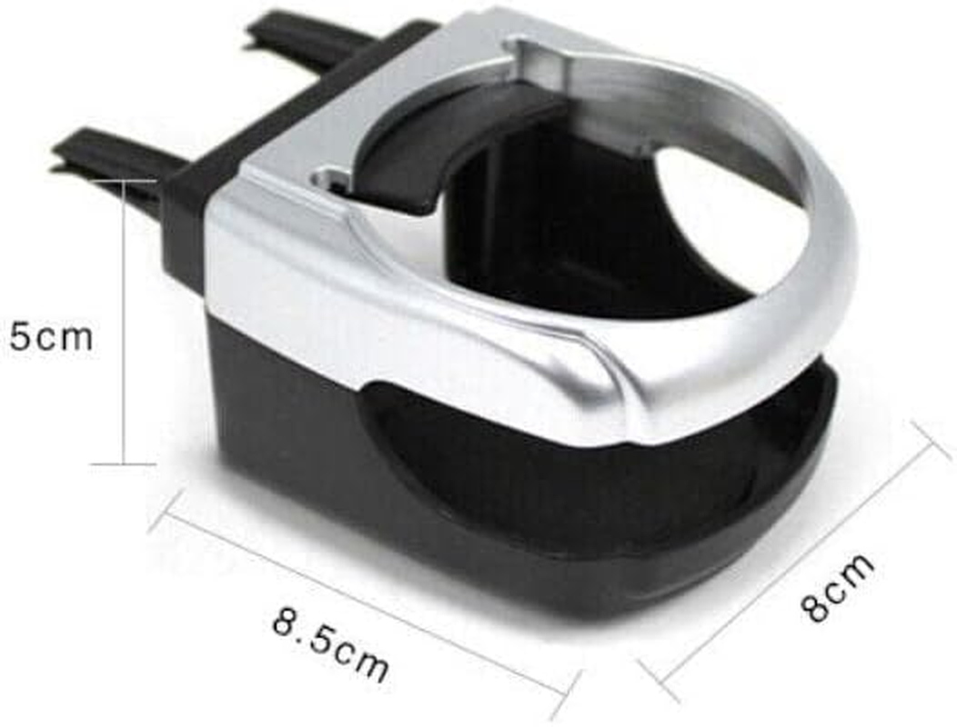 AIMALL Universal Car Cup Holder Mount, Compact ABS Plastic Auto Air Vent Bottle Bracket, 8X8.5X5Cm Silver Drink Tray for Coffee Cans and Beverages image number 2