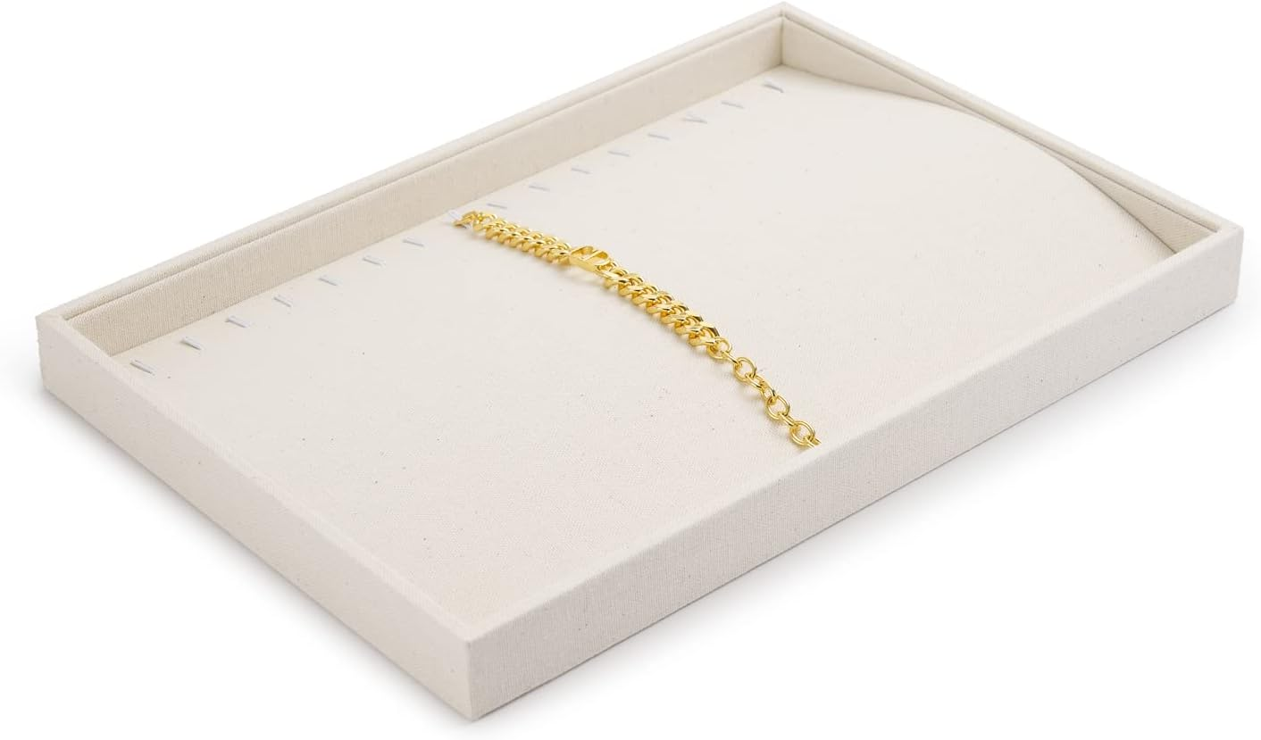 Oirlv Jewellery Organiser Tray Stackable Jewellery Tray for Necklace Pendant Long Chain Display and Organiser image number 1