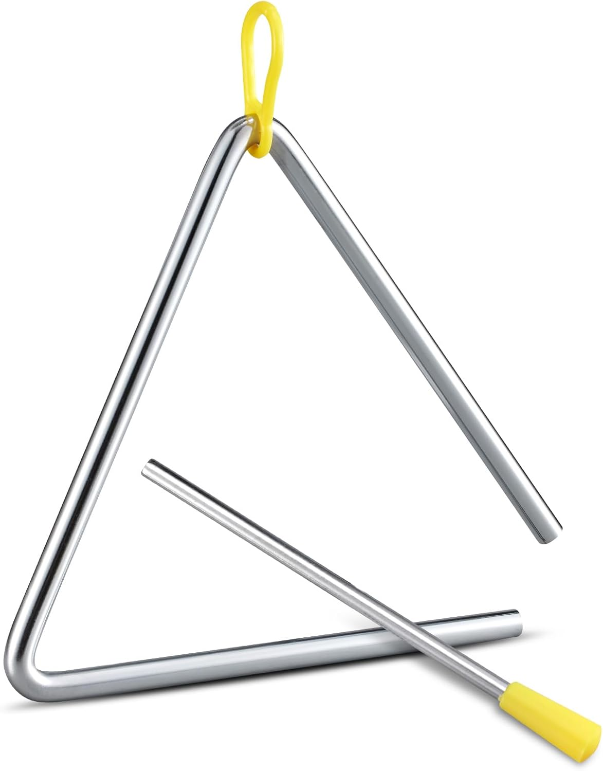 TIPTAP Hand Percussion Triangle, 6IN Musical Steel Triangle with Striker, Percussion Instrument with Exquisite Sound, Instrument for Orff Music Education image number 5