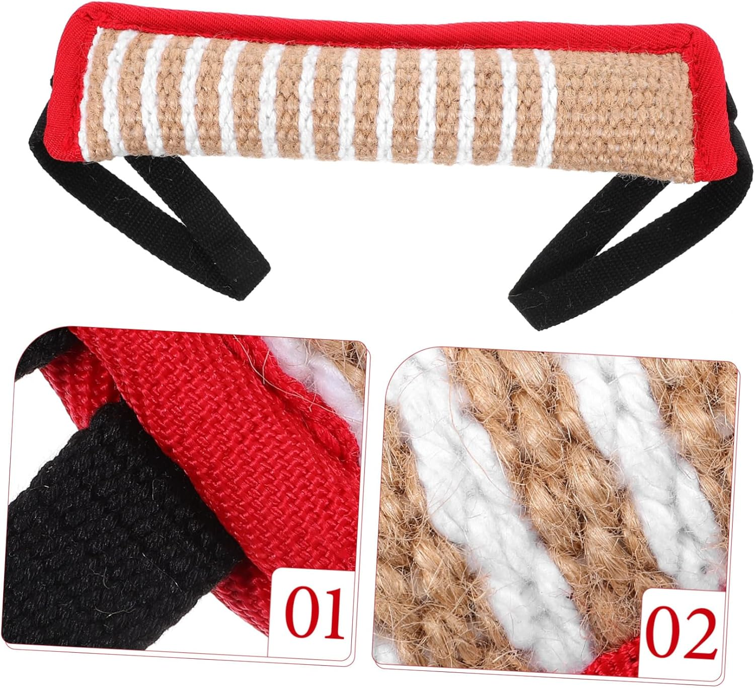 WOONEKY Dog Jute Bite Pillow Toy Interactive Training Equipment for Large Dogs Chew Resistant Toy for Bonding and Molar Exercise image number 3