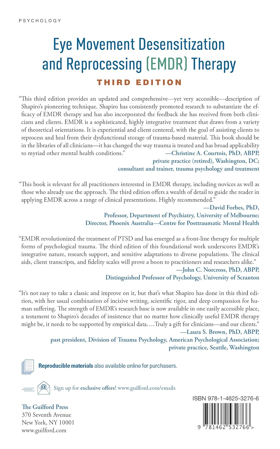 Eye Movement Desensitization and Reprocessing (Emdr) Therapy: Basic Principles, Protocols, and Procedures