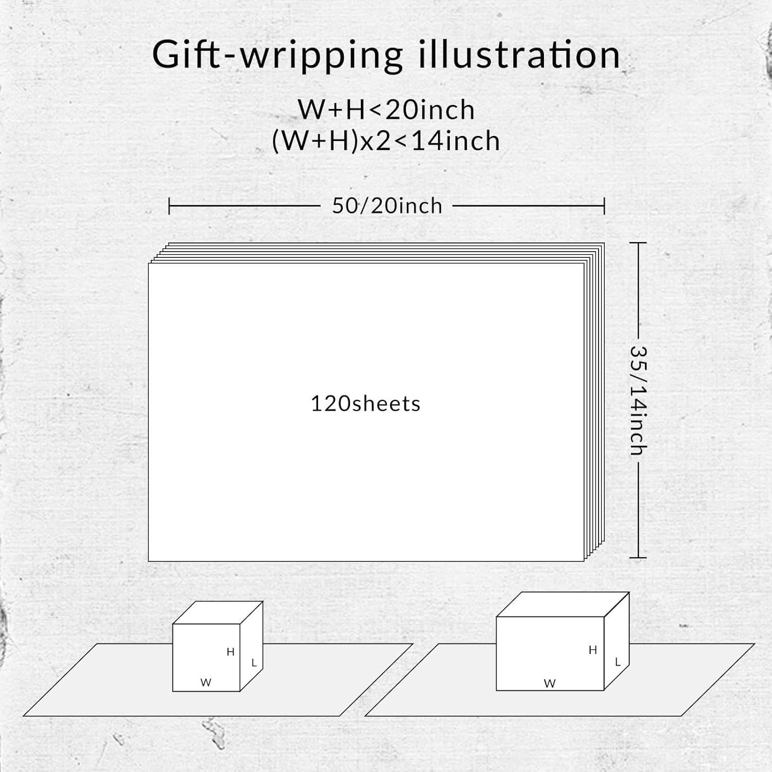 Tissue Paper, Packing Paper Sheets &ndash; 120 Sheets 14" X 20" Large White Multipurpose Bulk Paper for Gift Wrapping, Filling Gift Bags/Boxes, Clothing Retail, Wedding, Christmas, Birthday, Bridal, Party DIY Crafts (White, 14"*20") image number 5