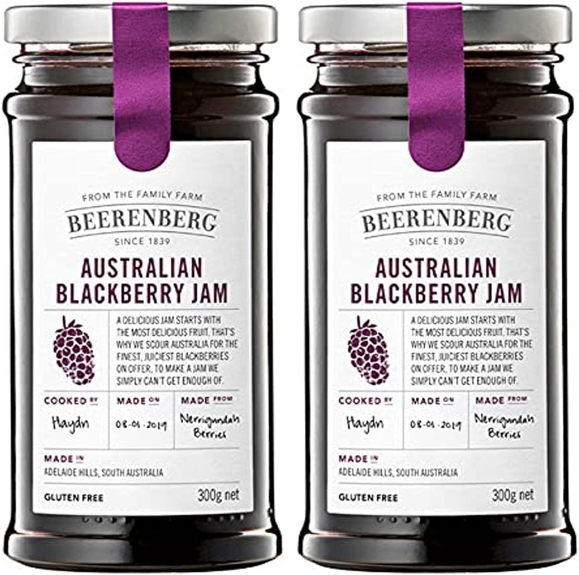Beerenberg Blackberry Jam, Black, 300 G