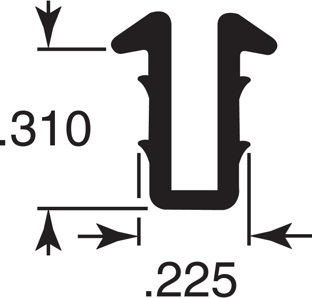 Prime-Line Products, P 7744 Glass Glazing Channel, Gray Vinyl, 200' image number 2