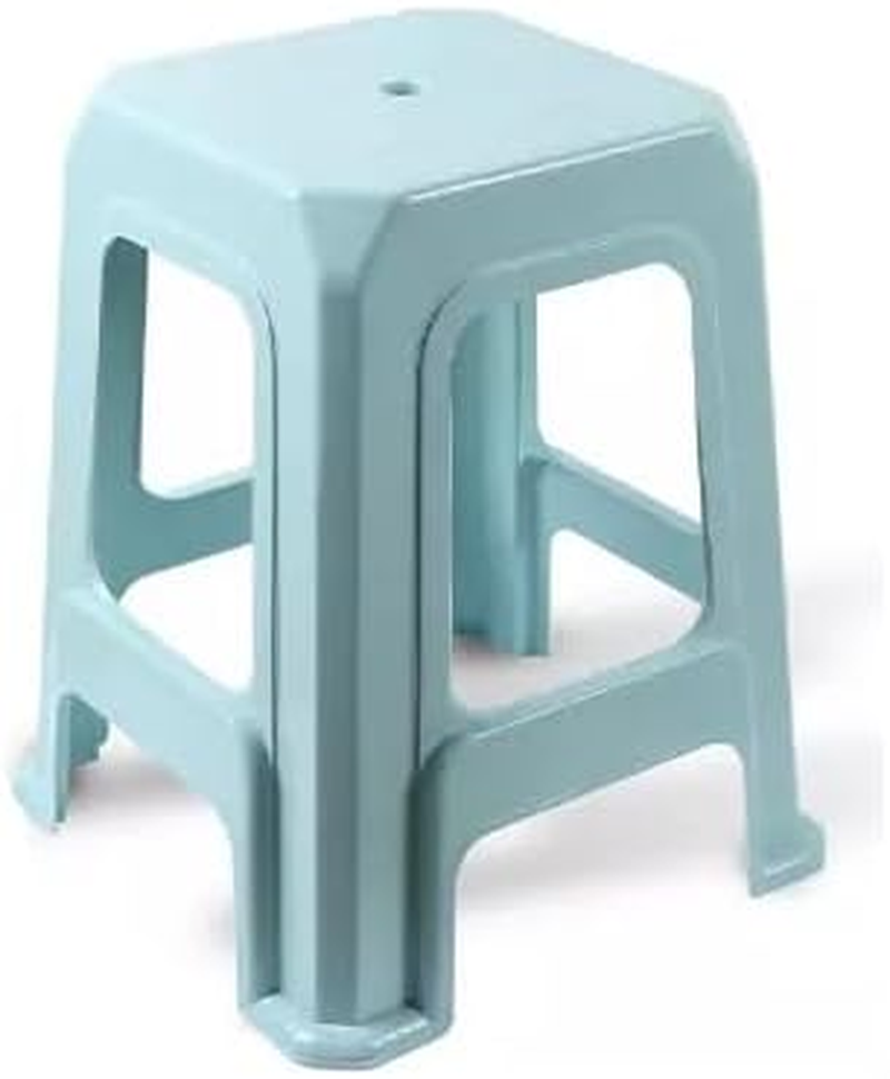 2Pcs 47Cm / 31Cm Height Plastic Stacking Stool Outdoor Indoor Stool &Chair Kitchen Dining Garden Audult/Kid Party Fishing Light Heavy Duty (47Cm White) - 31Cm Pink image number 5