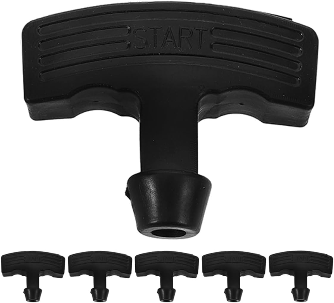 KONTONTY 6Pcs Pull Starter Handle and Pull Cord Handles for Gasoline Engine Lawn Mower Recoil Starter Grip Replacement, Small Engine Repair Tool Set for Outdoor Power Equipment