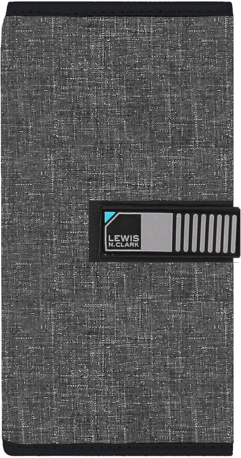 Lewis N. Clark AM/PM Folding Pill Organizer + Supplement Case for OTC Medicine,  + Vitamins - 16 Slot Pouch, Gray image number 6