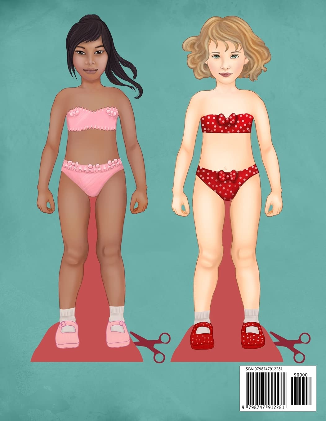 Color, Cut, Play Dress up Paper Dolls, Vintage and Cute: Fashion Activity Book, Paper Dolls for Scissors Skills and Coloring image number 1