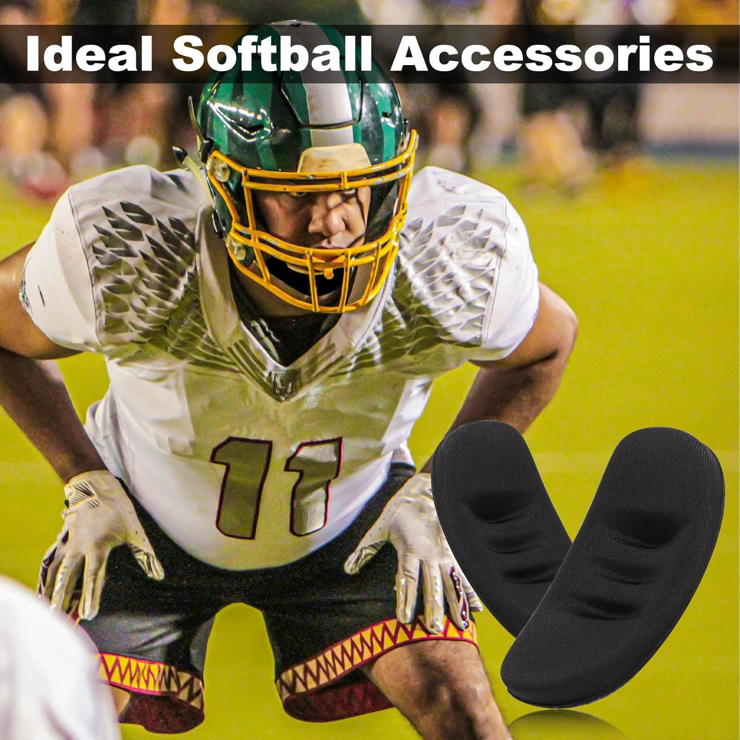 2Pcs Softball Fielder'S Facemask Chin Cup, Comfortable Mask Chin Pad Catchers Mask Replacement Chin Pads Protective Baseball Softball Helmet Padding for Men Women Teens Youth image number 4