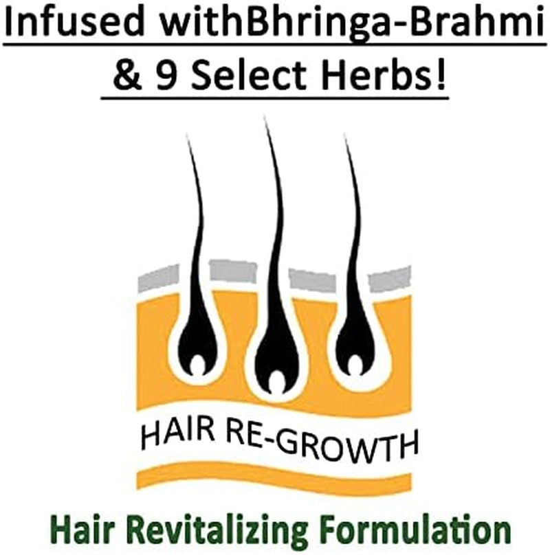 HERB-O-VILLE Ayurvedic Hair Revitalizing Serum | for Severe Hair Fall | with Bhringa + Brahmi + Himalayan Spikenard + Hibiscus Leaves | 11 anti Hair Fall Herbs Infused with Lavender |