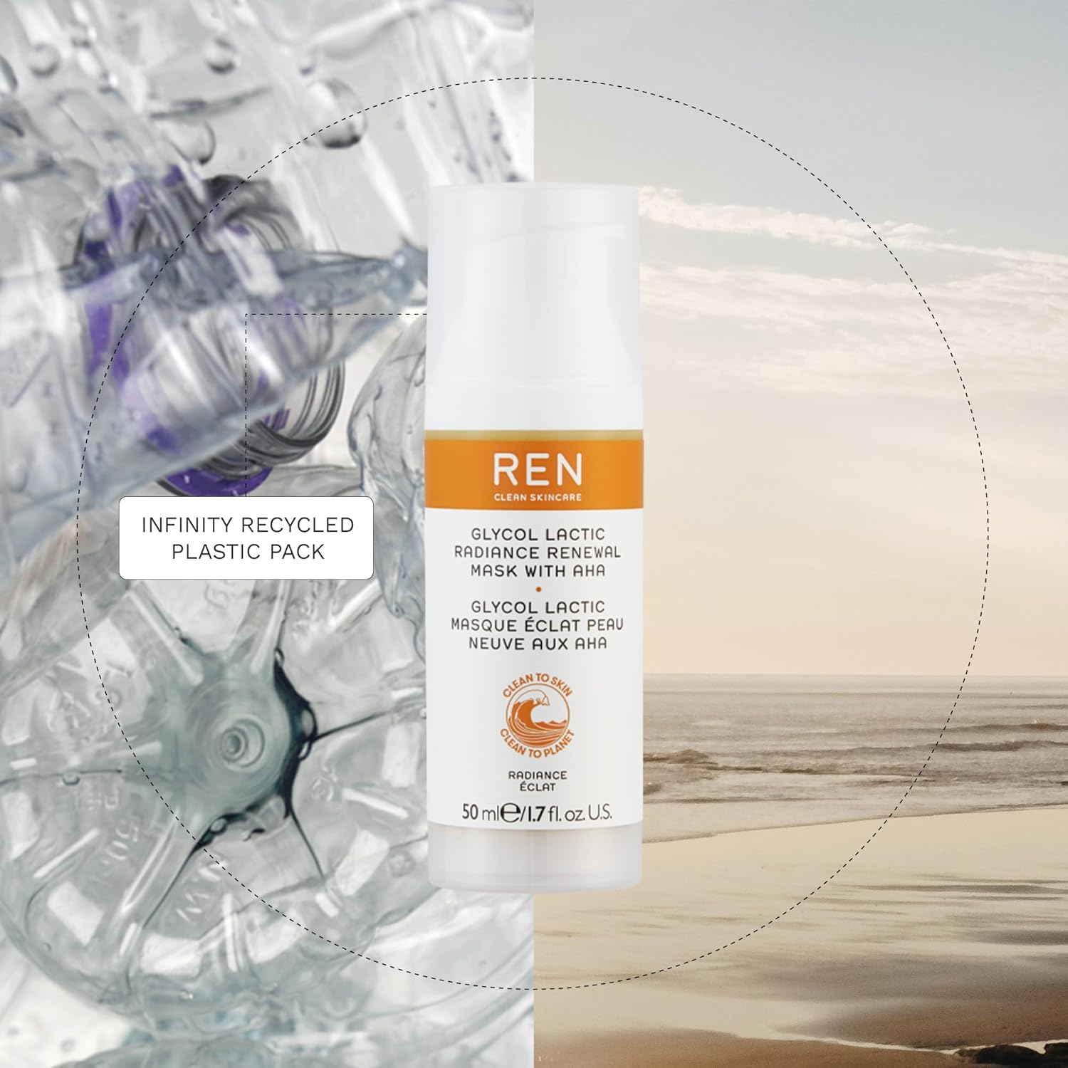 REN Glyco Lactic Radiance Renewal Mask 50 Ml image number 1