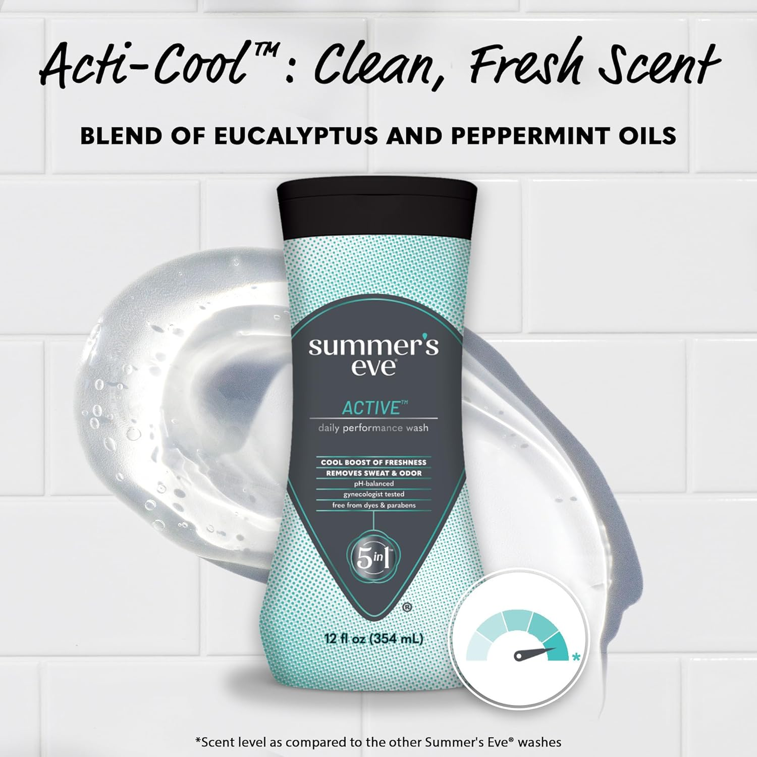 Summer'S Eve Active Cooling Feminine Cleansing Wash Eucalyptus, 3 Count image number 1