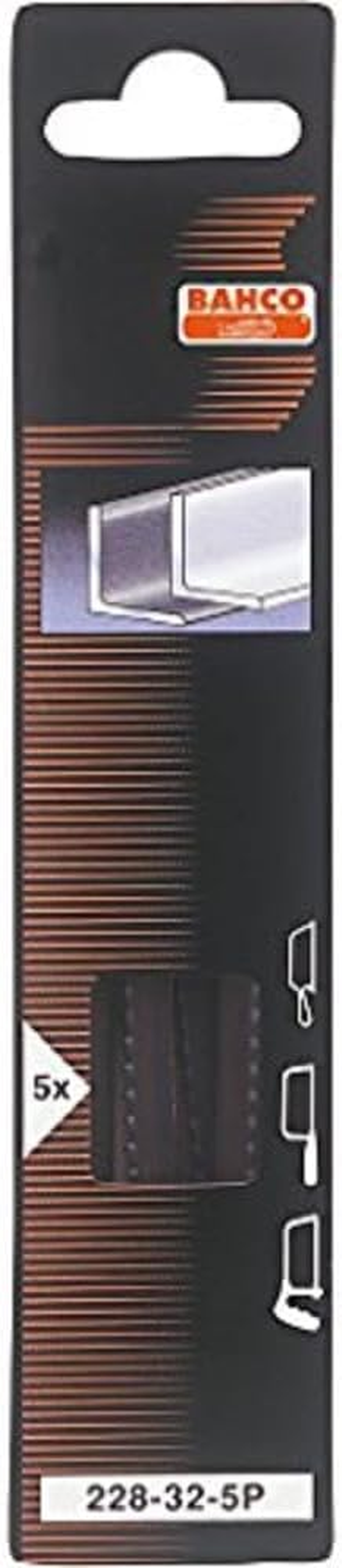 Bahco 32 TPI Junior Hacksaw Spare Blade 5 Pieces Pack, 150 Mm Length image number 2