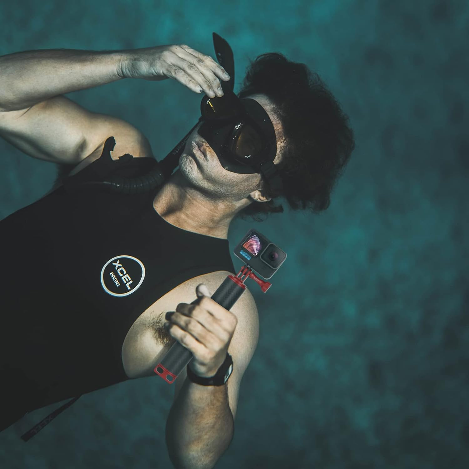 HSU Floating Hand Grip, Waterproof Handle Monopod for Gopro Hero 13/12/11/10/9/8/7/6/5 Max, AKASO Campark DJI Osmo Action Camera, Underwater Diving Selfie Pole Stick image number 4