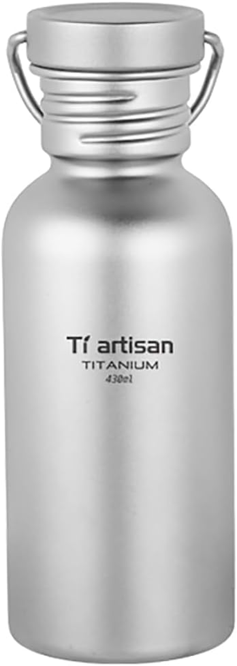 Ti Artisan Titanium Water Bottle Sport Bottle Ultralight Leakproof for Outdoor Camping Hiking (430Ml) image number 6