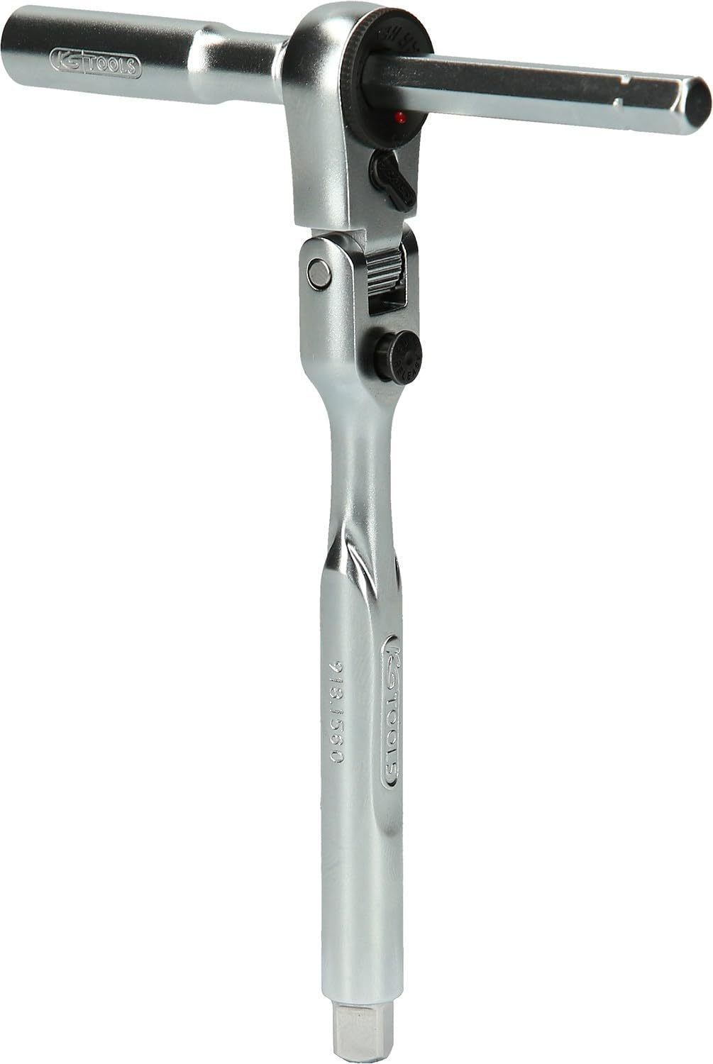 KS Tools 918.1590 1/4 Inch Bit Joint Reversible Ratchet Set with Plug Adapter for Sockets, 3-Piece