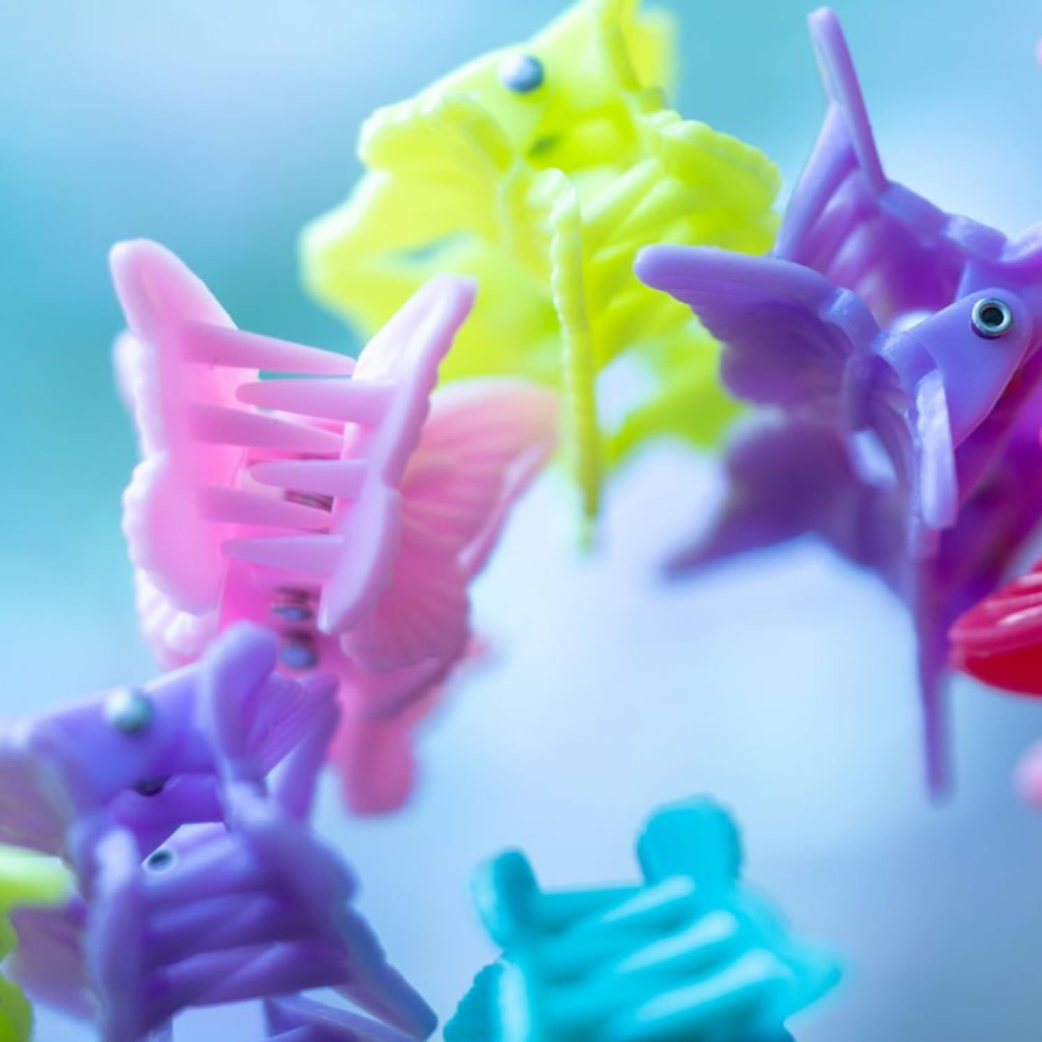 Mini Butterfly Hair Clips 50Pc - Pastel Hair Claw Clips 90S Y2K Inspired 50Pc Assorted Colours image number 5