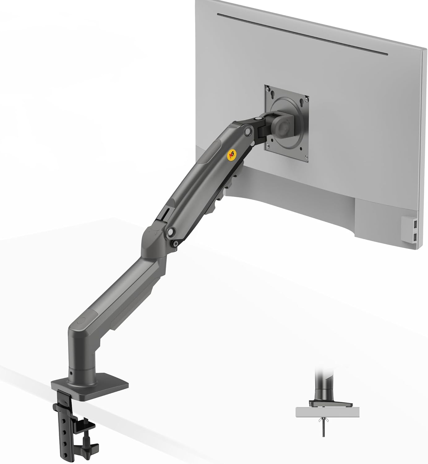 North Bayou Monitor Desk Mount Stand Full Motion Swivel Monitor Arm Gas Spring for 17''-27'' Computer Monitor from 2Kg to 6.5Kg image number 2
