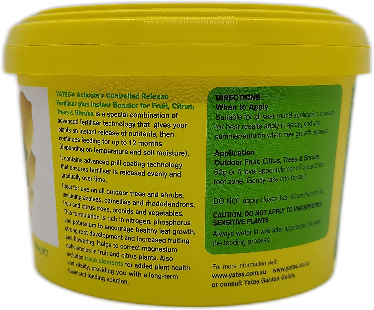 Yates 500G Acticote + Instant Booster Controlled Release Fertiliser for Fruit, Citrus, Trees, Shrubs image number 3