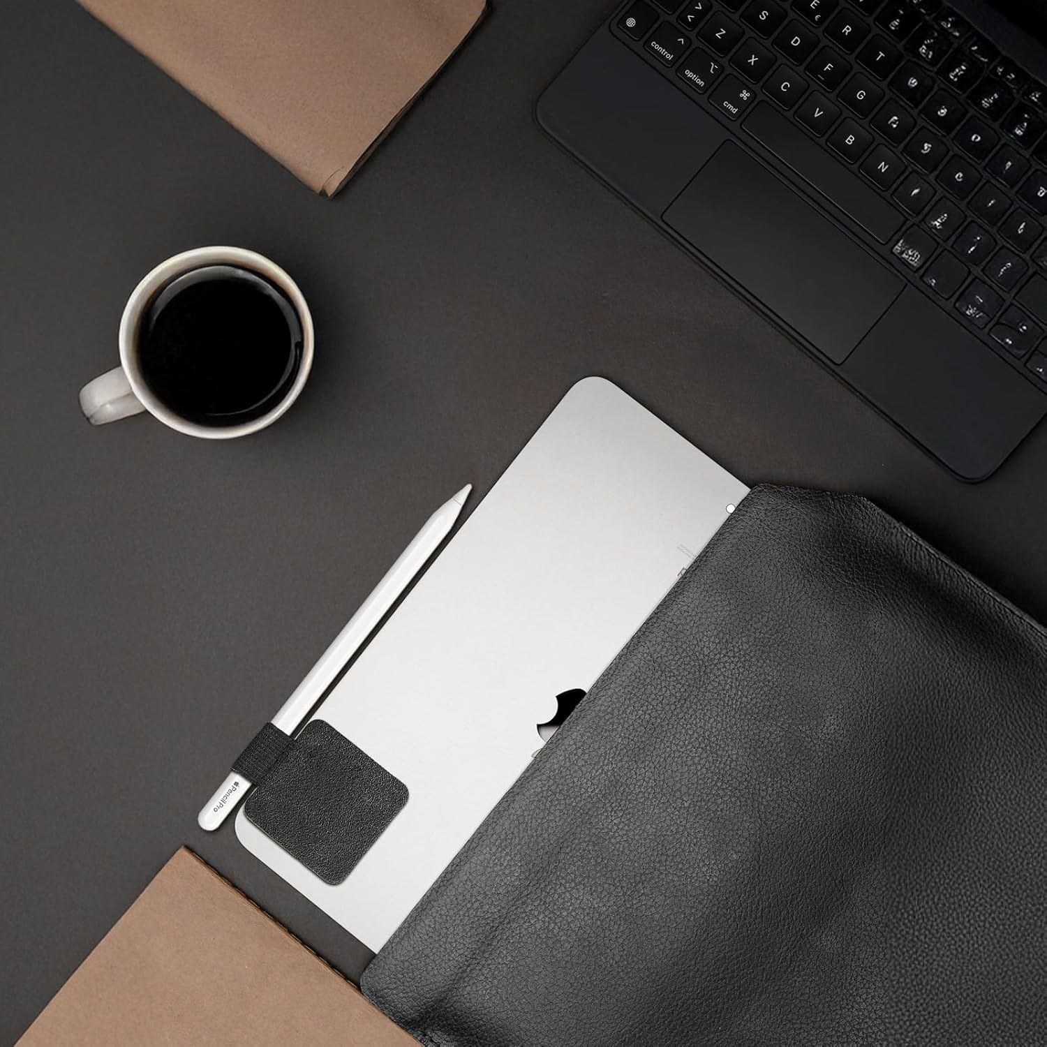 5 Pack Self Adhesive Pen Loop Holder Set for Notebooks Journals Planners, PU Leather Pencil Holder with Elastic Loop for Pens image number 4