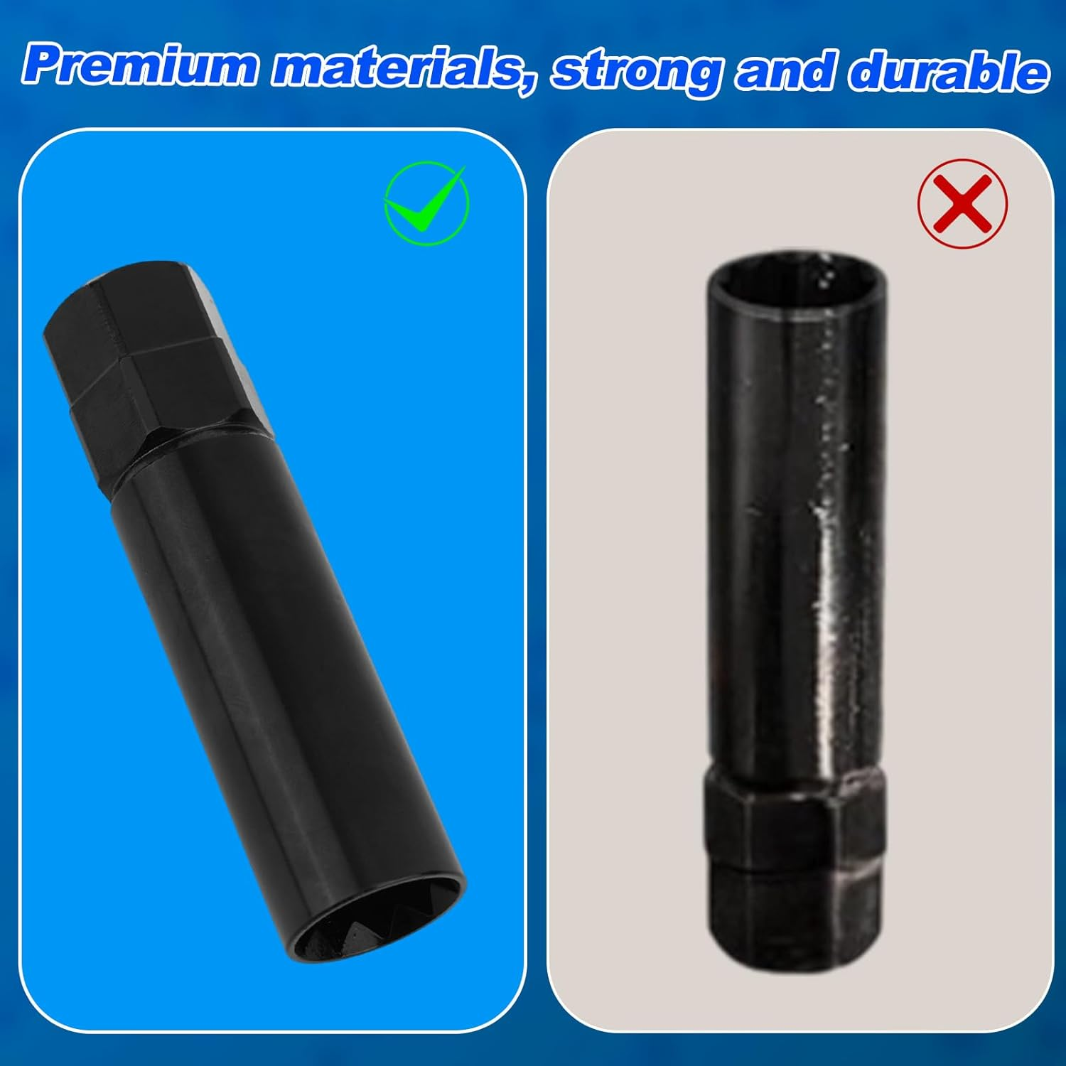 10 Spline Lug Nut Socket Replacement for TA23-21/22, Premium Alloy Steel Heavy-Duty 10 Point Socket for Truck & SUV Wheel Lock Nuts Compatible with Bimecc 10-Spline Lug Key image number 5