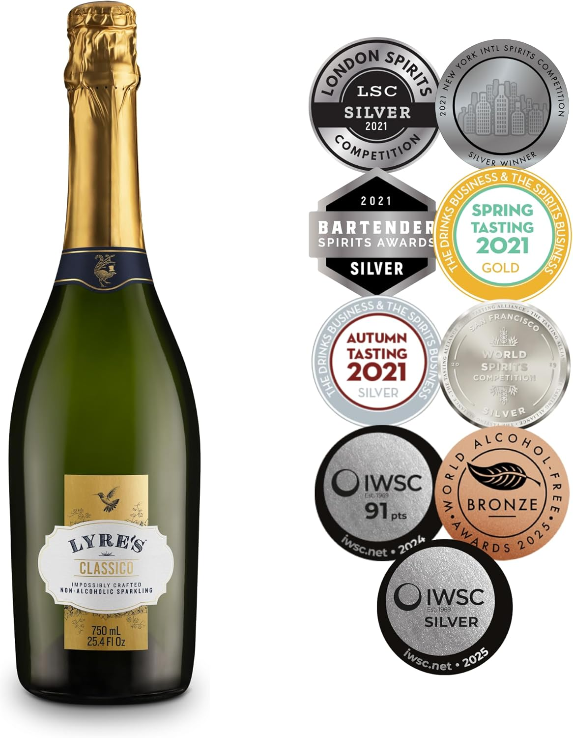 Lyre&rsquo;S Classico Grande - Non Alcoholic Spirits | Case of 6 | Sparkling Wine Style | Premium, 750Ml X 6 image number 1