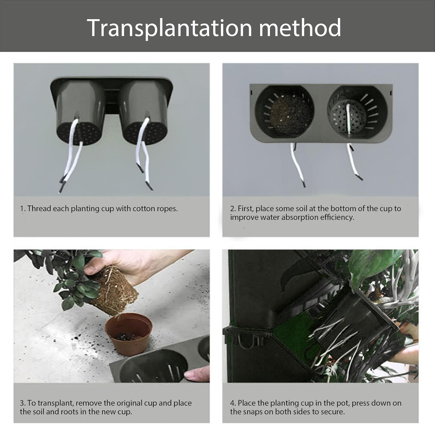 Hanging Vertical Wall Planter, Wall Hanging Planter, Vertical Garden Plant Holder, Hanging Planter Boxs for Garden Balcony Yards Home Decor (Dark Green) - Dark Green image number 5