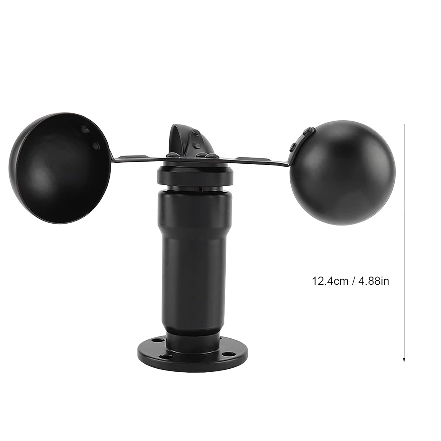 0-5V Wind Speed Transmitter Aluminum Alloy Wind Speed Sensor Anemometer Three Cups Detector image number 6
