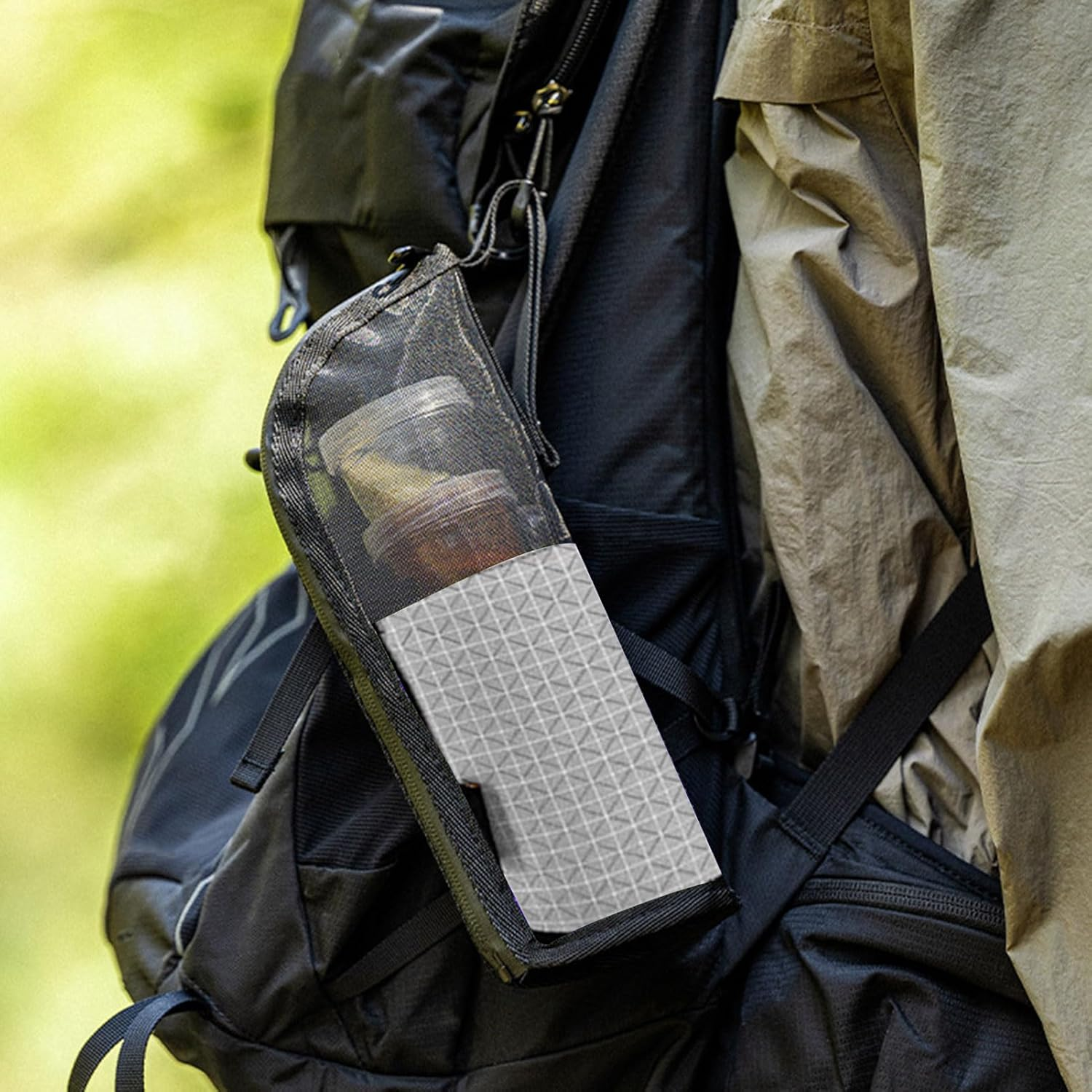 Cutlery Pouch Camping, Flatware Travel Organizer, 9.84X3.94Inn Reusable Utensil Case, Waterproof Authentic Material, Lightweight Compact Design for Outdoor, Camping, Hiking image number 3