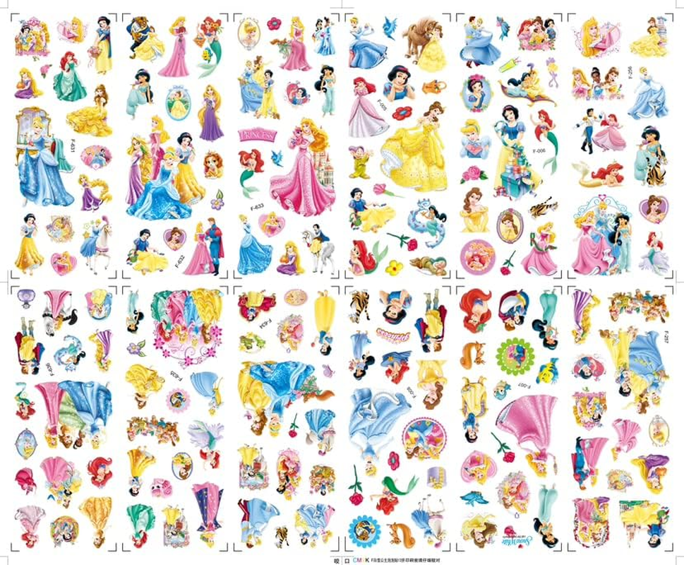 12 Sheets Kids 3D Princess Puffy Stickers Party Bag Fillers Boys Girls Teachers as Reward Craft Scrapbooking