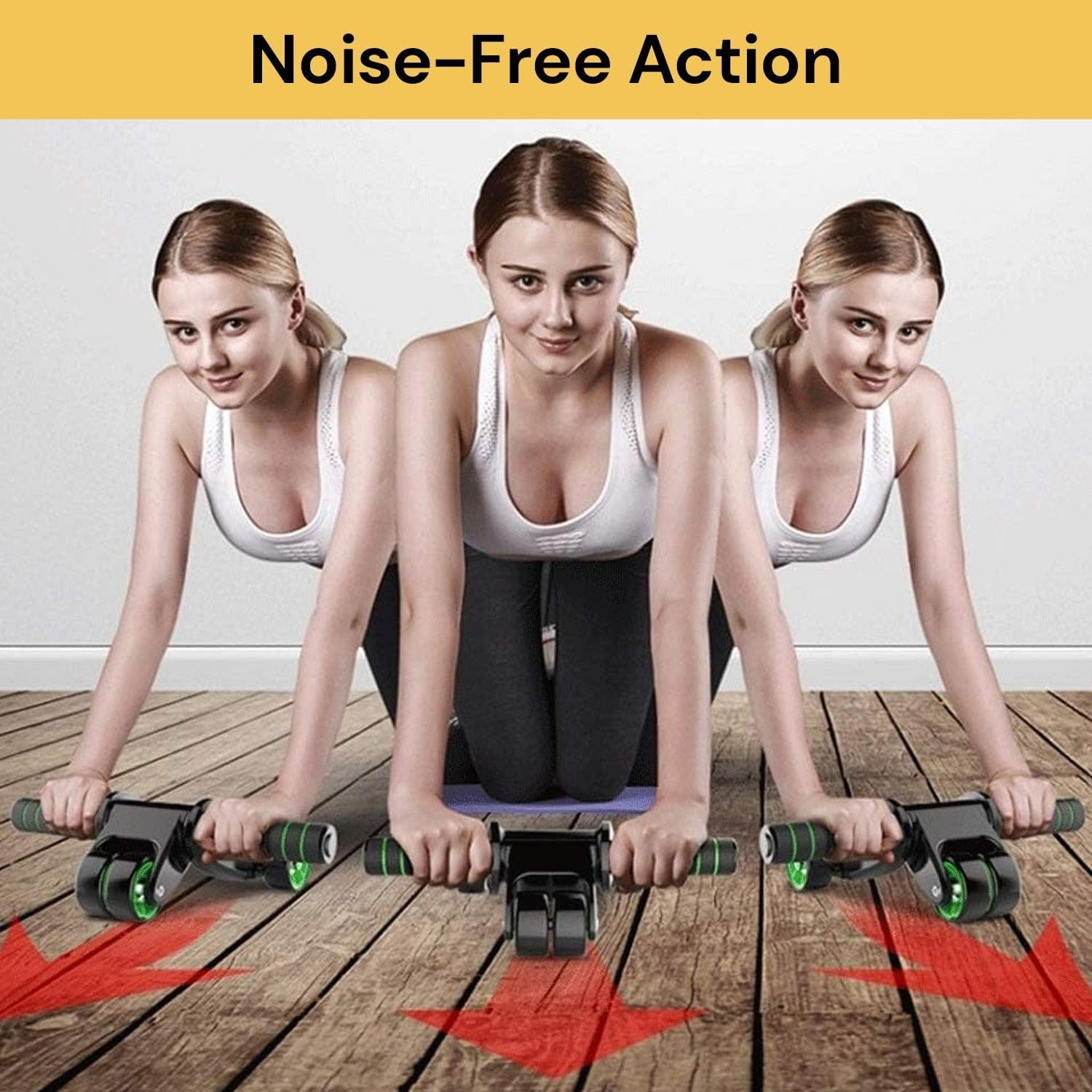 EZONEDEAL Ab Roller Wheel, Abs Workout Equipment for Abdominal & Core Strength Training, Exercise Wheels for Home Gym, Fitness Equipment for Core Workout Accessories