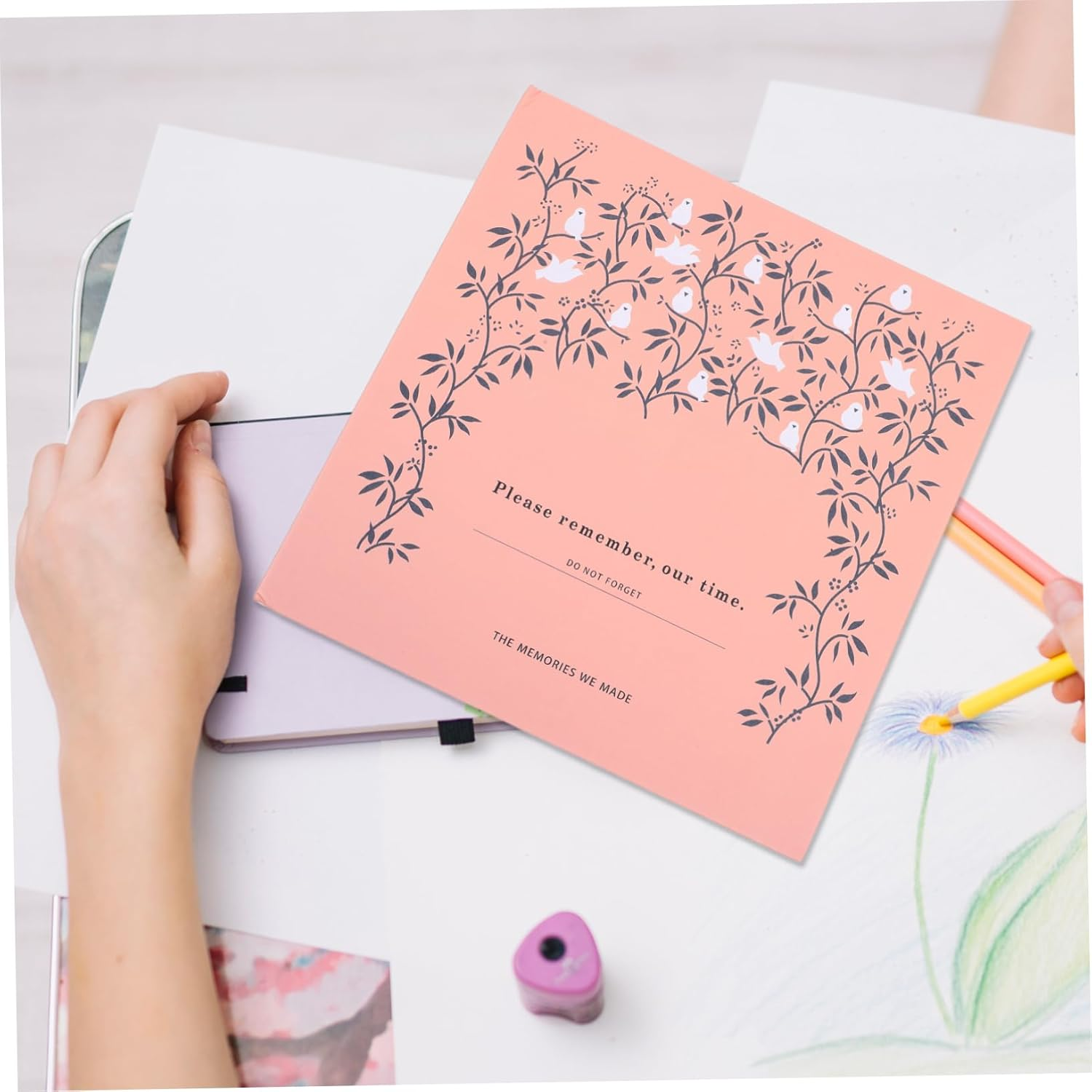 Cabilock Flower Press Book for Dried Flower Storage Loose Leaf Plant Specimen Album Easy to Use Removable Pages Safe Material for Long Term Use