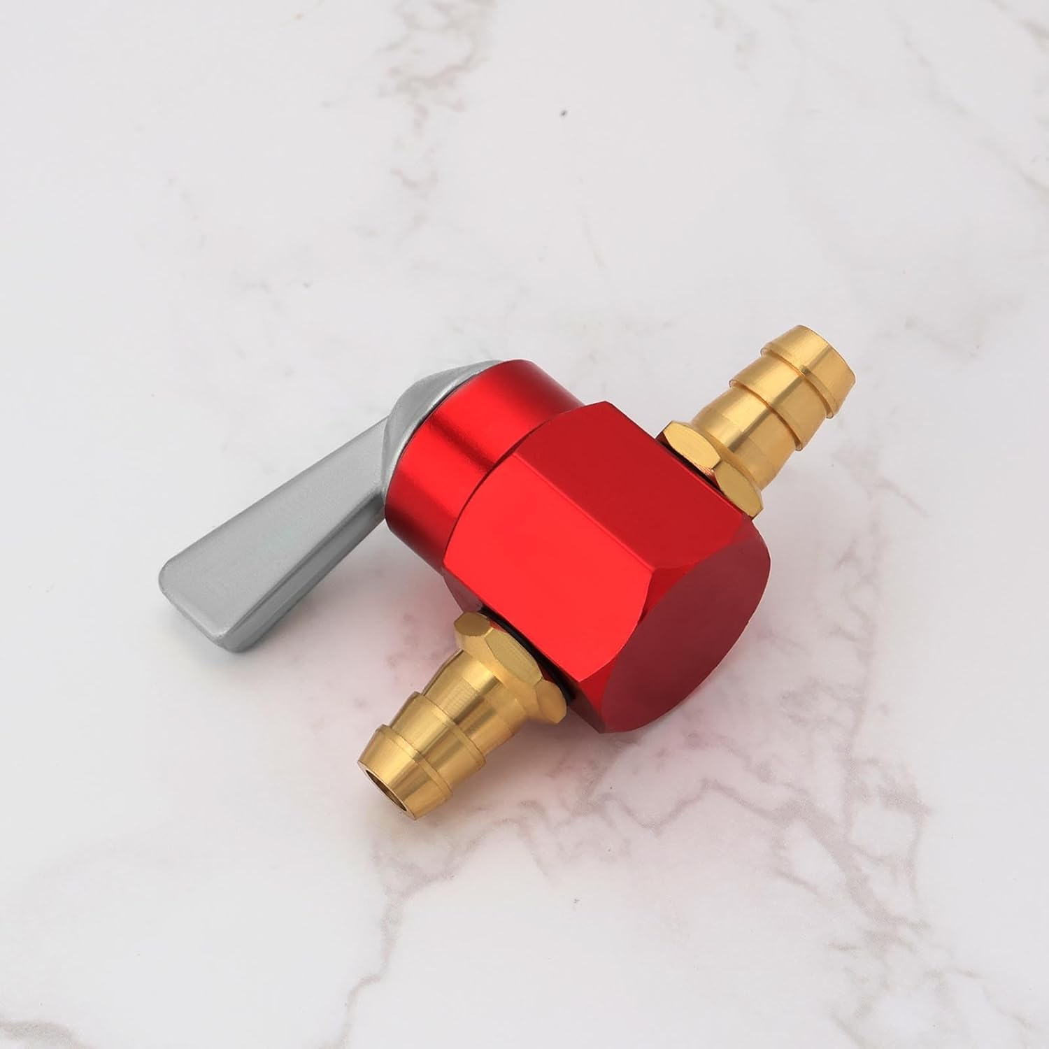 1PC Fuel Tap 8Mm Metal Inline Petrol On-Off Fuel Tap Switch for Motorcycle On-Off ATV Scooter Fuel Petrol Tap Switch Petrol Gas Fuel Tap Petcock Valve Red - Blue image number 5