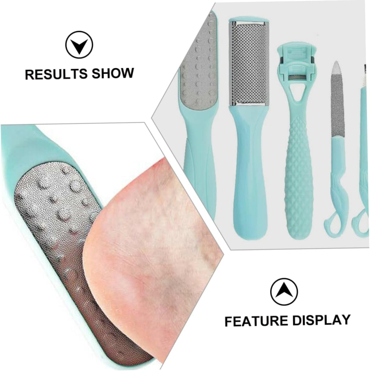 Baluue Pedicure Kit Foot Care Tools Nail Trimmer Exfoliator Scrub Foot Skin Remover