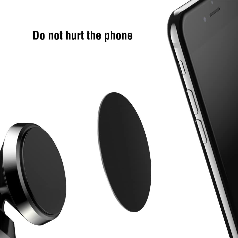 [8 Pack] Magnetic Car Mount Holder Metal Plates, TIQUS 45Mm round Black Universal Replacement Mount Metal Plate Kit with Adhesive for Magnetic Car Mount Cell Phone Holder image number 6