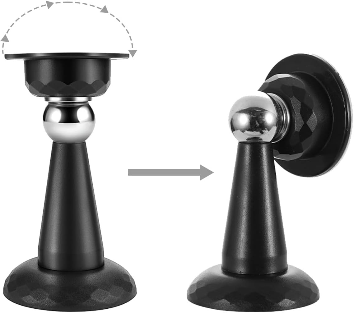 2-Pack Magnetic Door Stoppers | Heavy Duty Stainless Steel Door Stops for Wall & Floor | No Drilling Installation with Strong Adhesive | Universal Door Holder for Home & Office