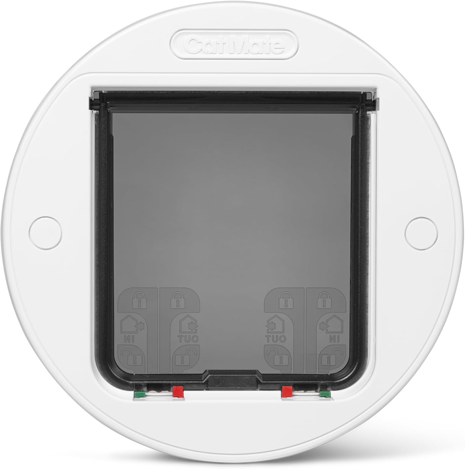 Cat Mate 357W 4 Way Locking Glass Fitting Cat Flap, White, Large image number 4